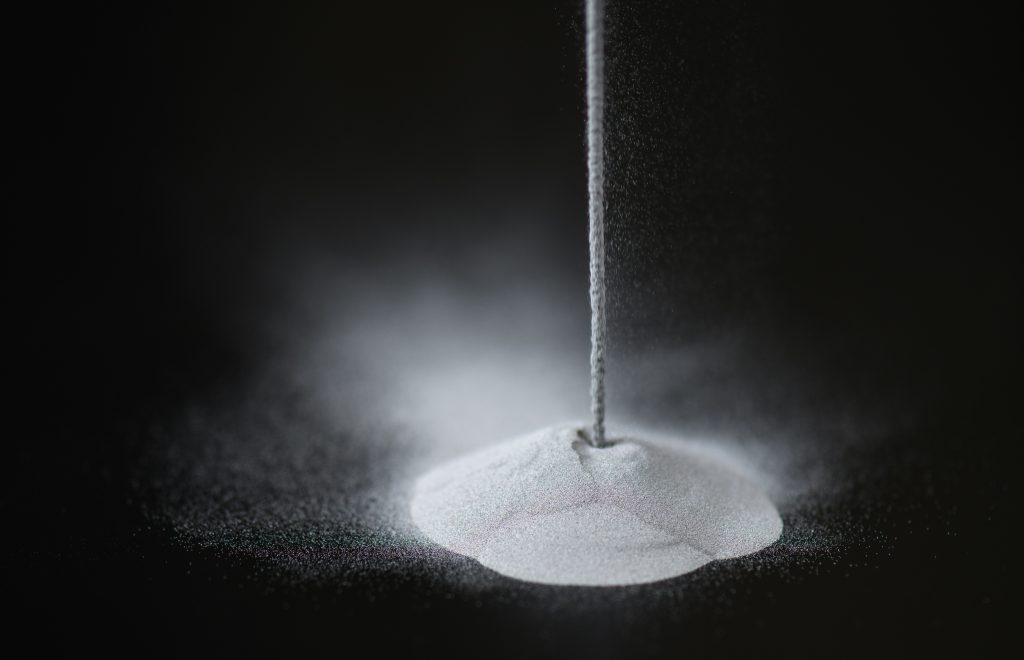 NASA's superalloy GRX-810 in powder form. Image via NASA/Jef Janis